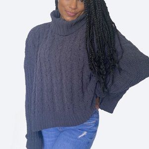 Muted Navy Turtleneck Sweater